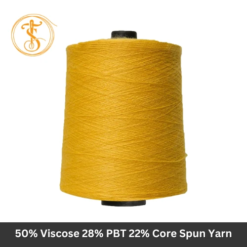 50% Viscose 28% PBT 22% Nylon Long Hair Core Spun Yarn